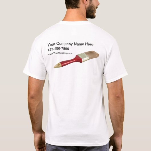 画家シンプル従業員がユニフォームのシャツを制作 Tシャツ (裏面)