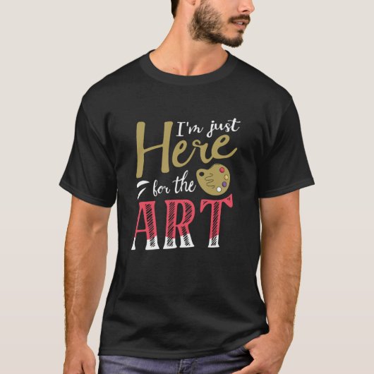 画家スケッチ用アーティスト衣装アパレ絵を描ル Tシャツ (正面)