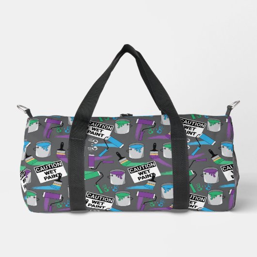 画家デコレーターのトレードマンパターン(の模様が)あるモノグラム ダッフルバッグ (正面)