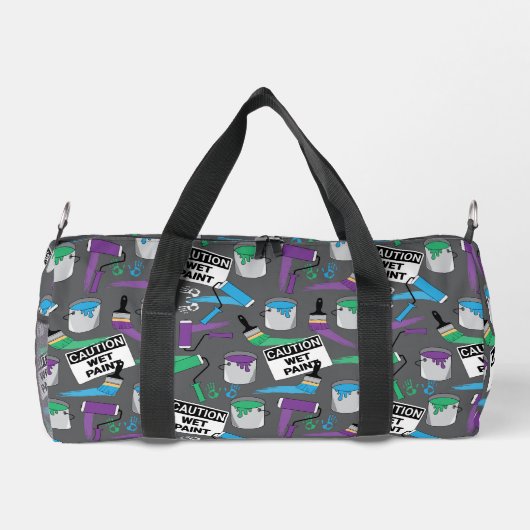 画家デコレーターのトレードマンパターン(の模様が)あるモノグラム ダッフルバッグ (裏面)