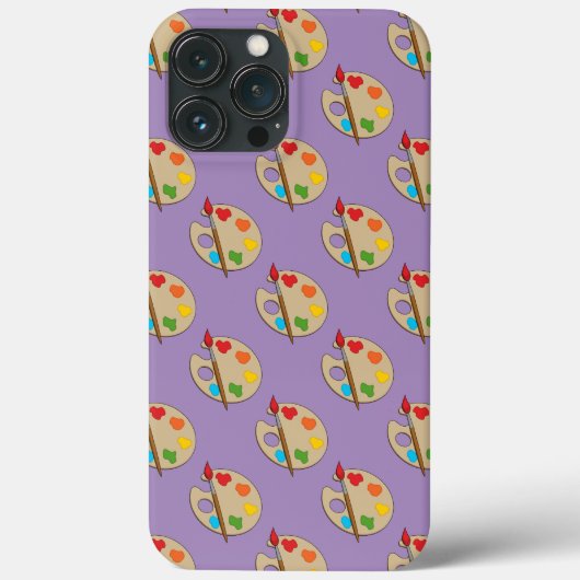 画家パレットとペイントブラシ Case-Mate iPhoneケース (裏面)