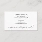 画家プロフェッショナル名刺 名刺 (裏面)