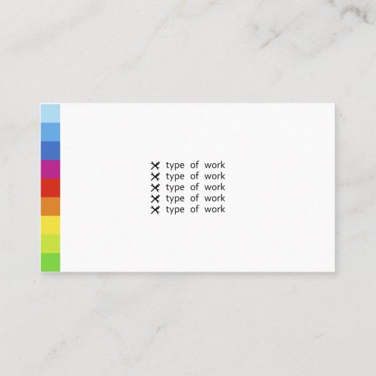 画家兼職絵を描名刺 名刺 (裏面)