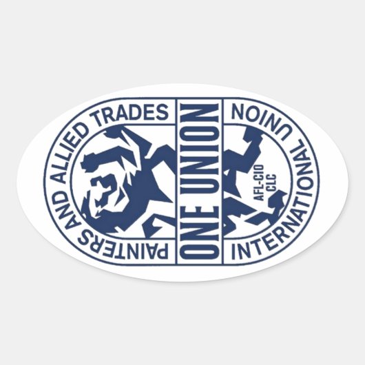 画家国際的同盟 楕円形シール (正面)