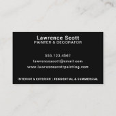 画家絵を描のアメリカ国旗の愛国心 名刺 (裏面)