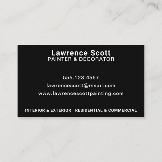 画家絵を描のアメリカ国旗の愛国心 名刺 (裏面)