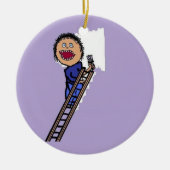 画家絵を描の壁 セラミックオーナメント (正面)