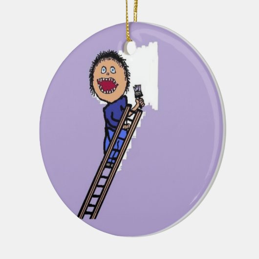 画家絵を描の壁 セラミックオーナメント (左)