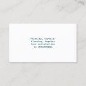 画家絵を描の青絵を描おもしろい 名刺 (裏面)