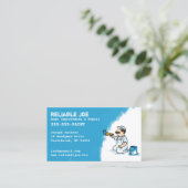 画家絵を描の青絵を描おもしろい 名刺 (スタンド正面)