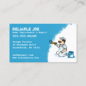 画家絵を描の青絵を描おもしろい 名刺 (正面)