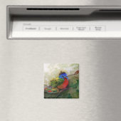 画家絵を描文鳥 マグネット (インサイチュ (食洗機))