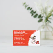 画家絵を描赤の絵を描プロフェッショナル 名刺 (スタンド正面)