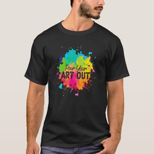 画家絵画を注ぐ Tシャツ (正面)