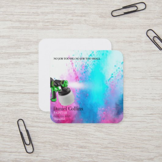 画家絵画名刺 スクエア名刺 (正面/裏面インサイチュ)