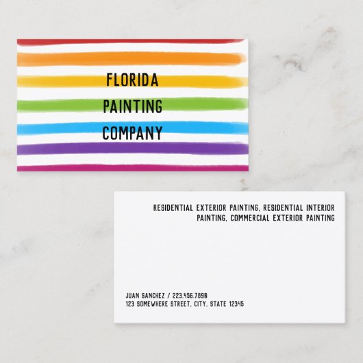 画家絵画名刺 名刺 (正面/裏面)