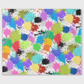 画家（ばちゃばちゃ）跳ねるアーティストギフトラッピング紙転が ラッピングペーパー (フラット)