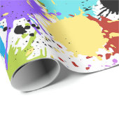 画家（ばちゃばちゃ）跳ねるアーティストギフトラッピング紙転が ラッピングペーパー (ロールコーナー)