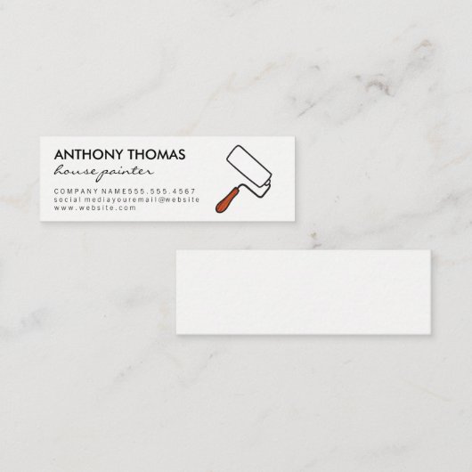 画家 スキニー名刺 (正面/裏面)