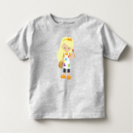 画家、ペイントアーティスト、かわいい女の子、金髪 トドラーTシャツ