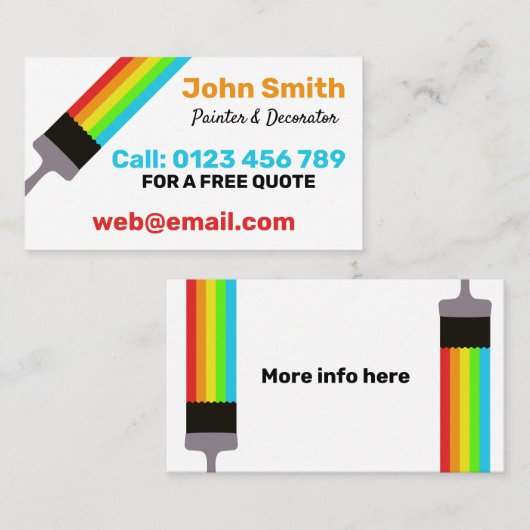 画家 名刺 (正面/裏面)