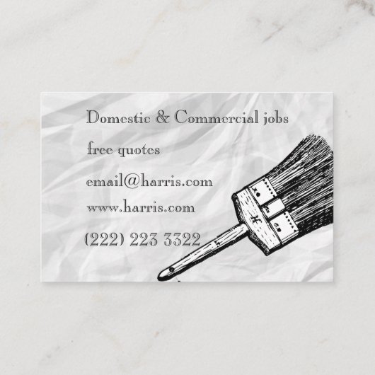 画家·装飾家用名刺 名刺 (裏面)