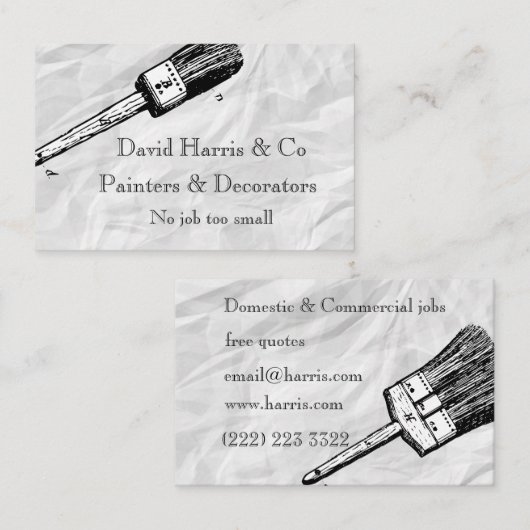 画家·装飾家用名刺 名刺 (正面/裏面)