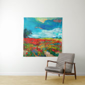  画布に花畑の油絵。クン タペストリー (インサイチュ)