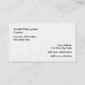 画廊のプロフィールカード 名刺 (裏面)