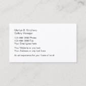 画廊の抽象芸術の名刺 名刺 (裏面)