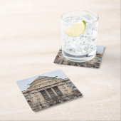 画期的なミルウォーキー公共図書館の外観 スクエアペーパーコースター (インサイチュ)