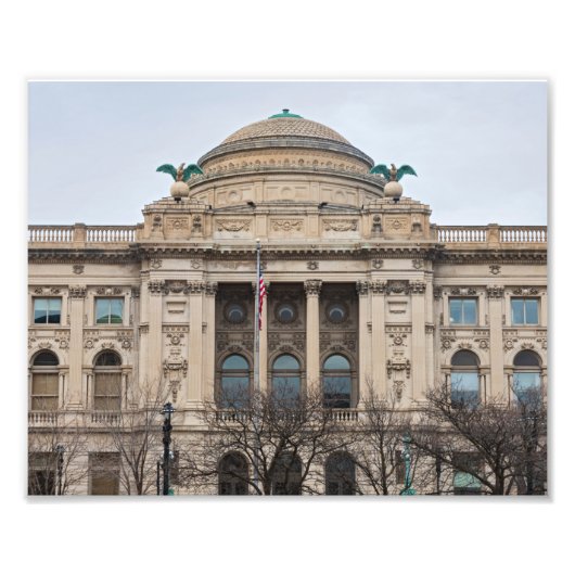 画期的なミルウォーキー公共図書館の外観 フォトプリント            (正面)