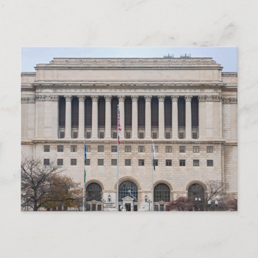 画期的なミルウォーキー郡裁判所 シーズンポストカード (正面)