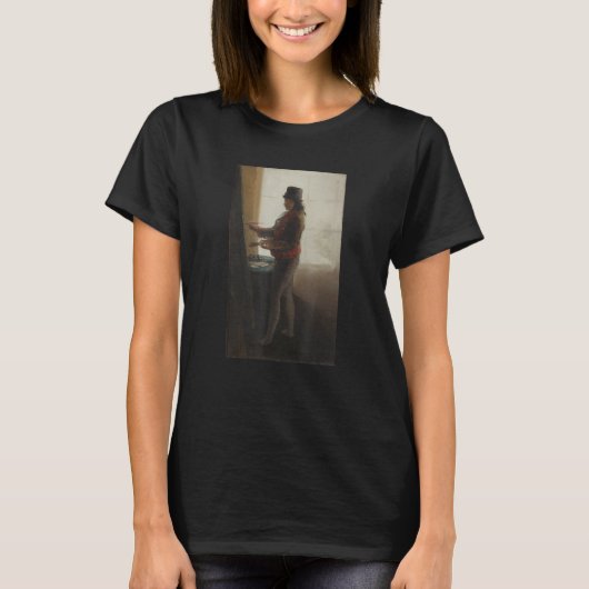 画架の前の自画像 フランシスコ・デ・ゴヤ Tシャツ (正面)