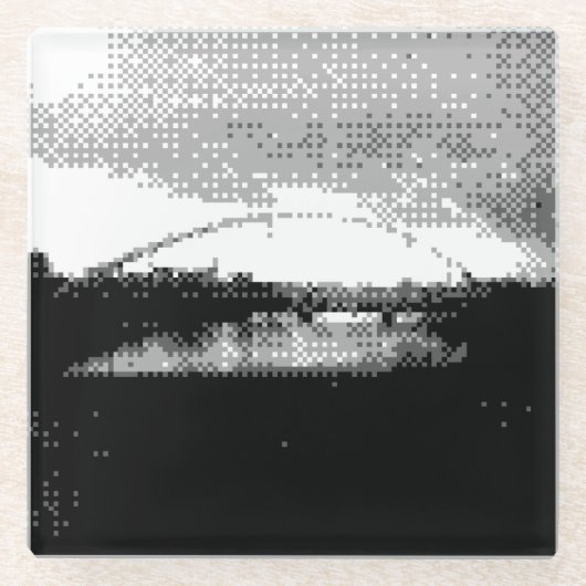 画素ブリッジ ガラスコースター (正面)