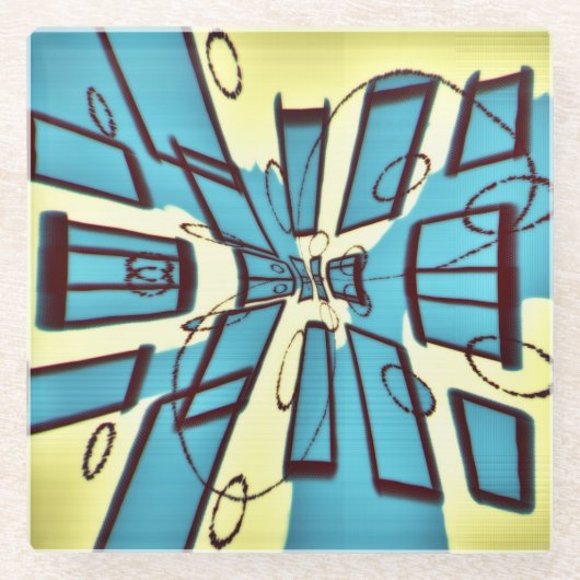 画面の調整 ガラスコースター (正面)