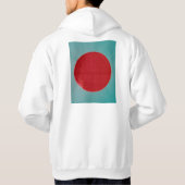 画面プリントイラストレーションフード付きスウェットシャツ パーカ (裏面)