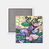 界磁磁石のステイングラスリリー マグネット (正面/裏面)