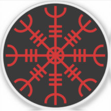 畏怖のヘルム – エイギシジャルムール(黒に赤)