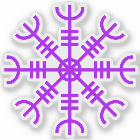 畏怖のヘルム – エーギシャルムールムール（紫） シール (正面)