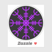 畏怖のヘルム – エーギシャルムールムール（黒に紫） シール (シート)