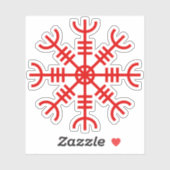 畏怖のヘルム – Aegishjalmur （赤） シール (シート)