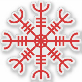 畏怖のヘルム – Aegishjalmur （赤） シール