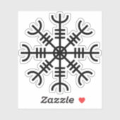 畏怖のヘルム – Aegishjalmur (黒) シール (シート)