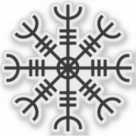 畏怖のヘルム – Aegishjalmur （黒） シール