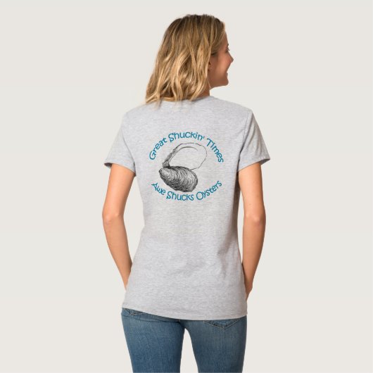 畏怖はカキのさやを取ります Tシャツ (裏面フル)