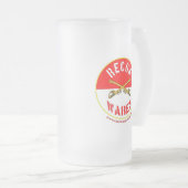 畏怖ガラスのマグの舵輪 フロストグラスビールジョッキ (正面右)