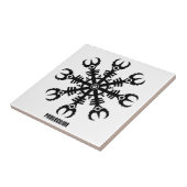 畏怖- Aegishjalmur No.2 (黒)のヘルメット タイル (側面)