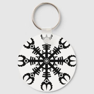 畏敬のヘルメット – Aegishjalmur No.2 （黒） キーホルダー