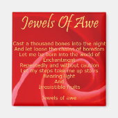 畏敬の念を抱く宝石 マグネット (正面)